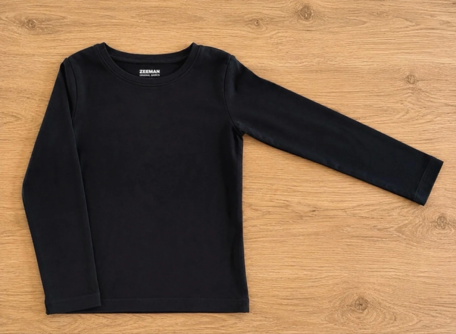 Zwart shirtje / lange mouwen / basic / zeeman